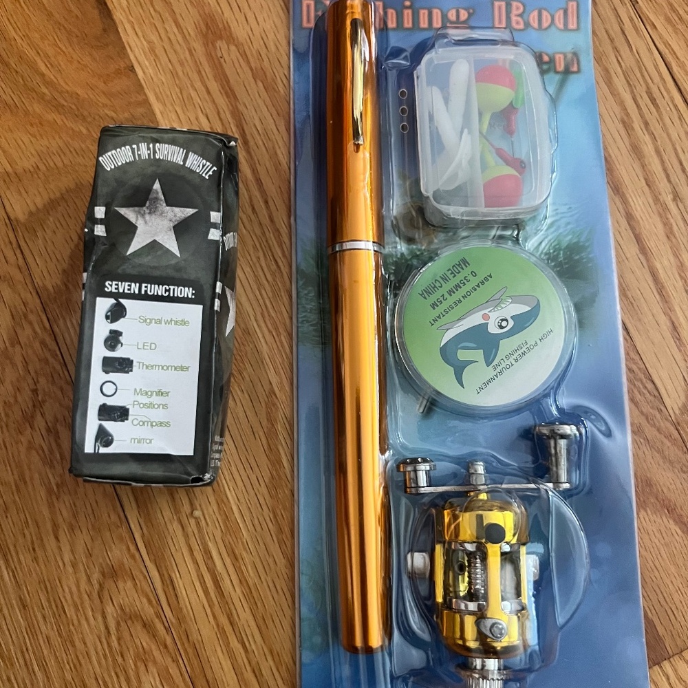 portable fishing rod reel and accessories